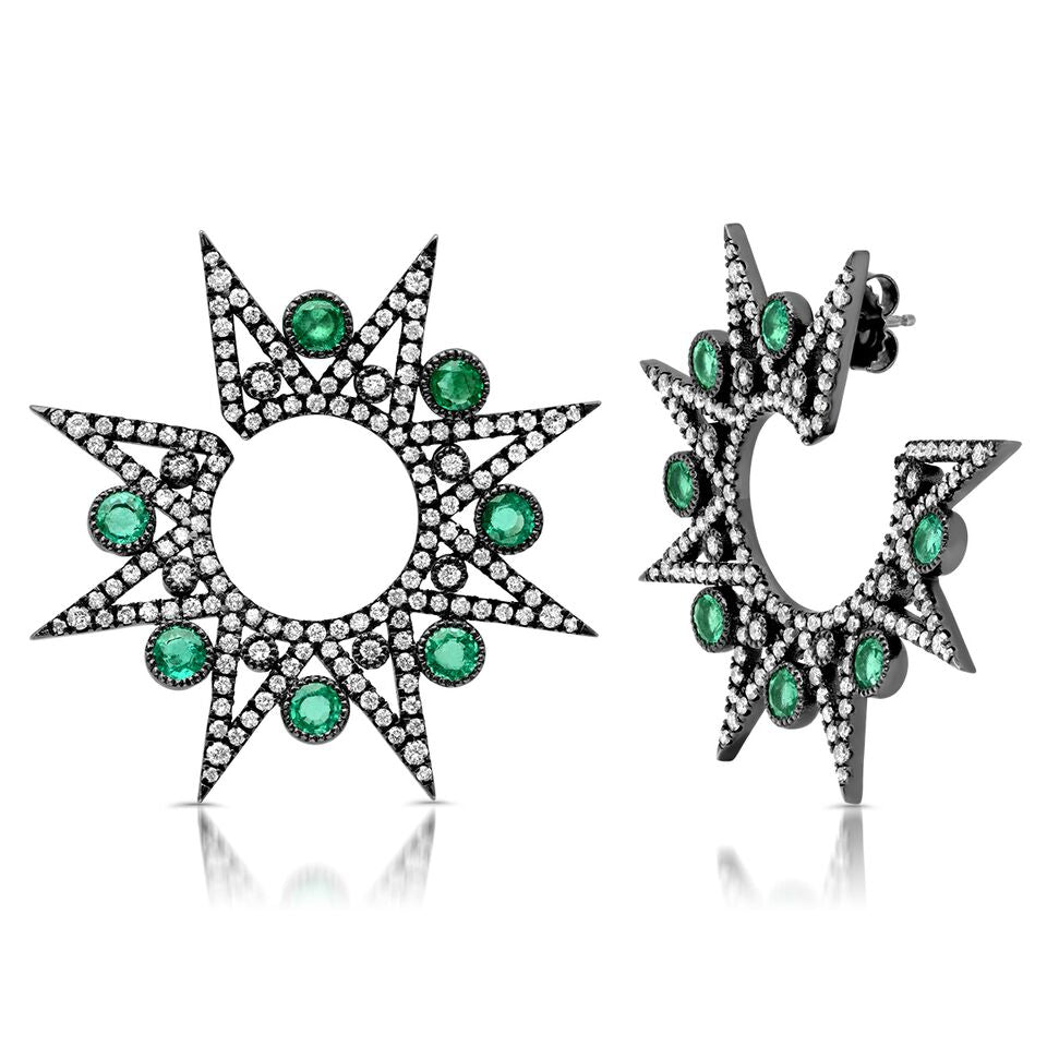 Spike Star Stud Earrings in 18K Gold | Colette Jewelry