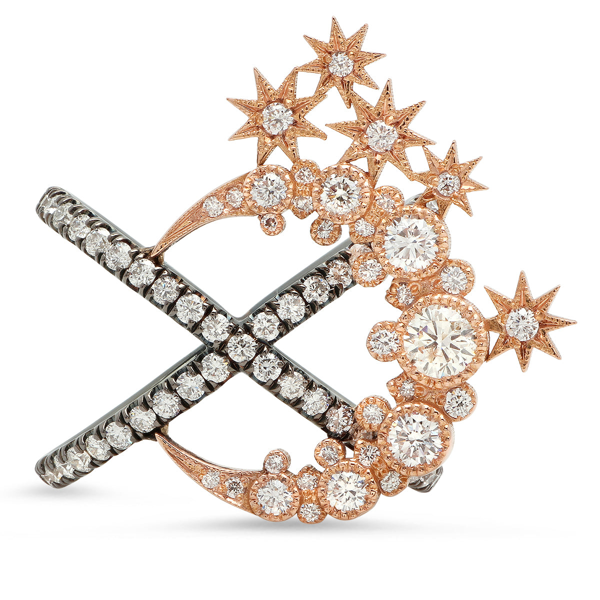 Moon and Star Ring | 18K Gold | Celestial Fine Jewelry | Colette Jewelry