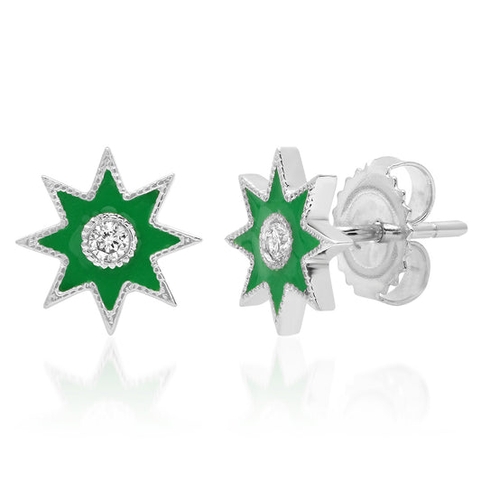 Twinkle Star Studs | 18K Gold Diamond Star Earrings | Colette Jewelry
