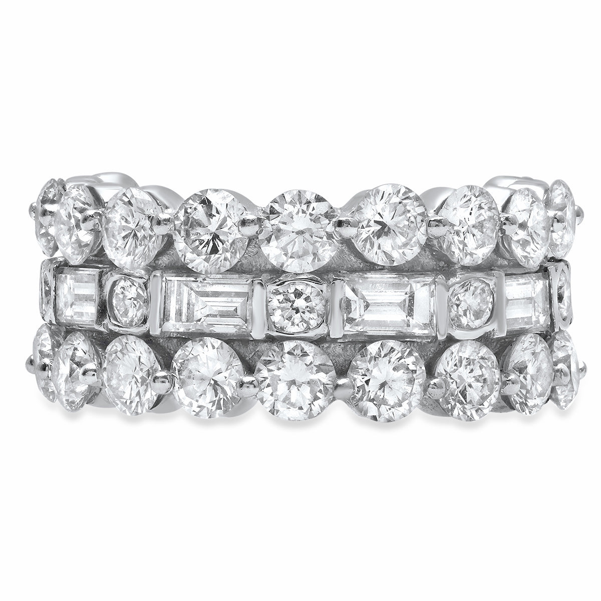 3D White Diamond Ring in 18K Gold | Colette Jewelry