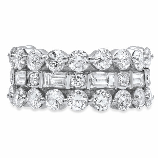 3D White Diamond Ring in 18K Gold | Colette Jewelry