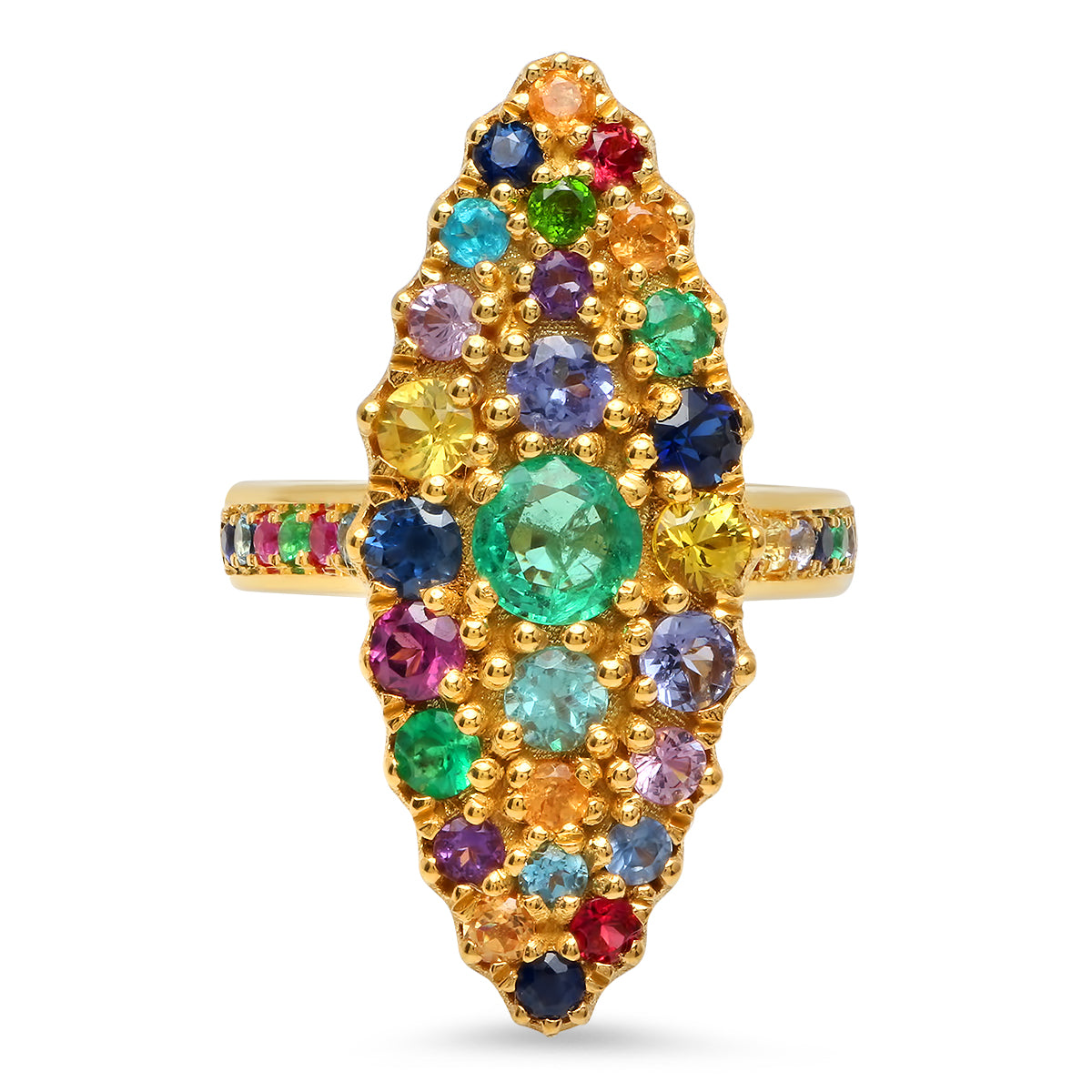 Multicolor Marquise Sapphire Ring in 18K Gold | Colette Jewelry
