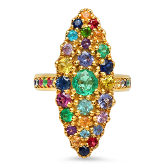 Multicolor Marquise Sapphire Ring in 18K Gold | Colette Jewelry