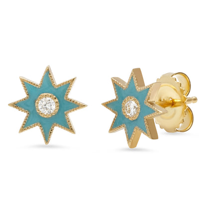 COMÈTE Classic Enamel Studs | Colette Jewelry