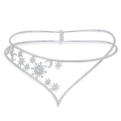 Larissa Necklace in 18K gold with white diamond — Colette Jewelry