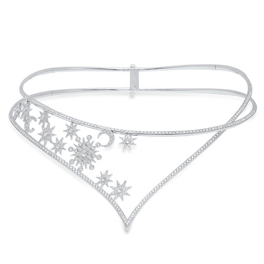 Larissa Necklace – Diamond Constellation Choker in 18K Gold | Colette Jewelry