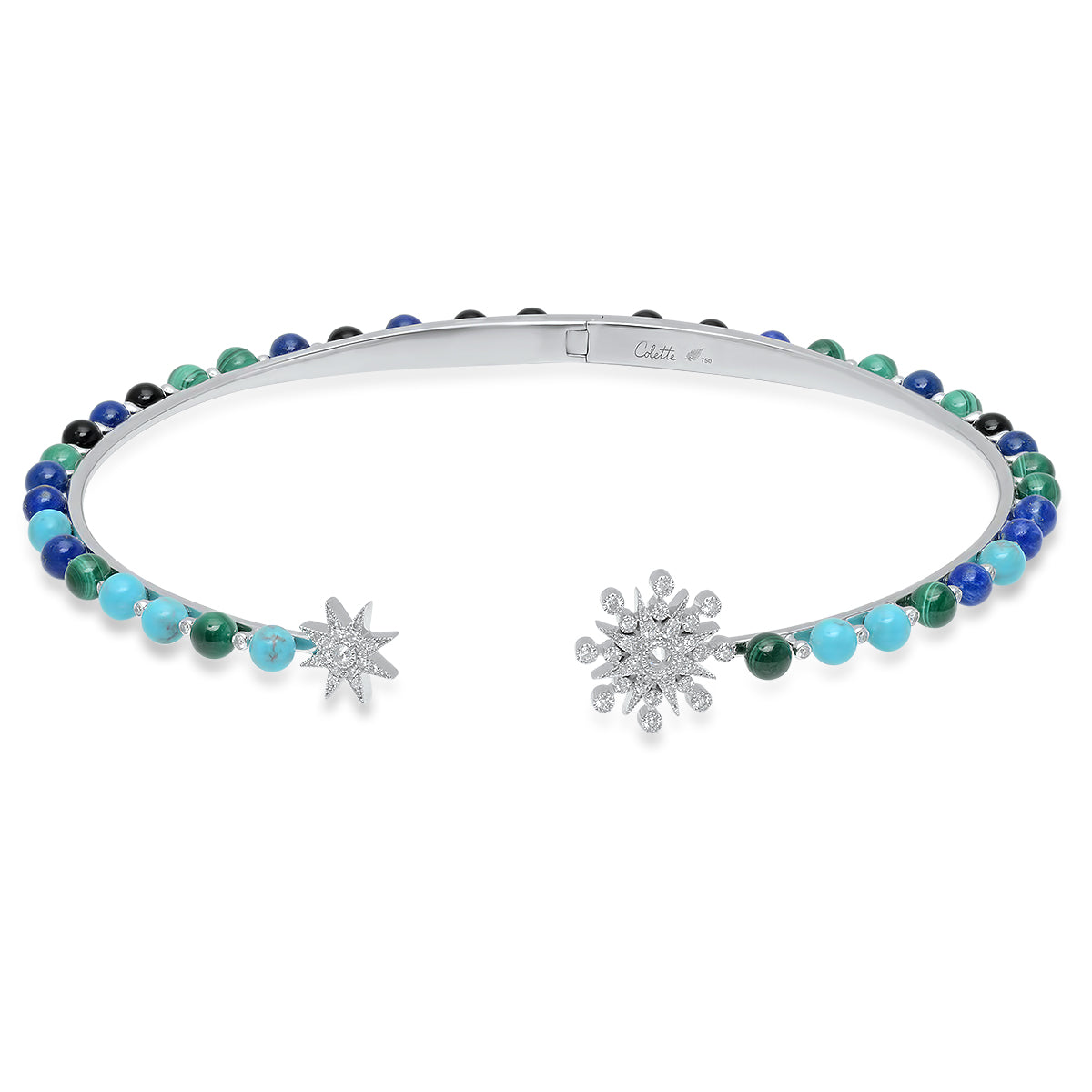 Elektra Choker – 18K Gold, Diamond & Colored Stone Necklace | Galaxia | Colette Jewelry