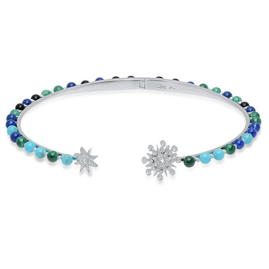 Elektra Choker – 18K Gold, Diamond & Colored Stone Necklace | Galaxia | Colette Jewelry