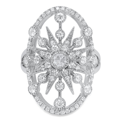 Danvou Master Ring in 18K white gold with white diamond — Colette Jewelry