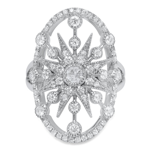 Danvou Ring Master | 18K White Gold Diamond Ring | Colette Jewelry