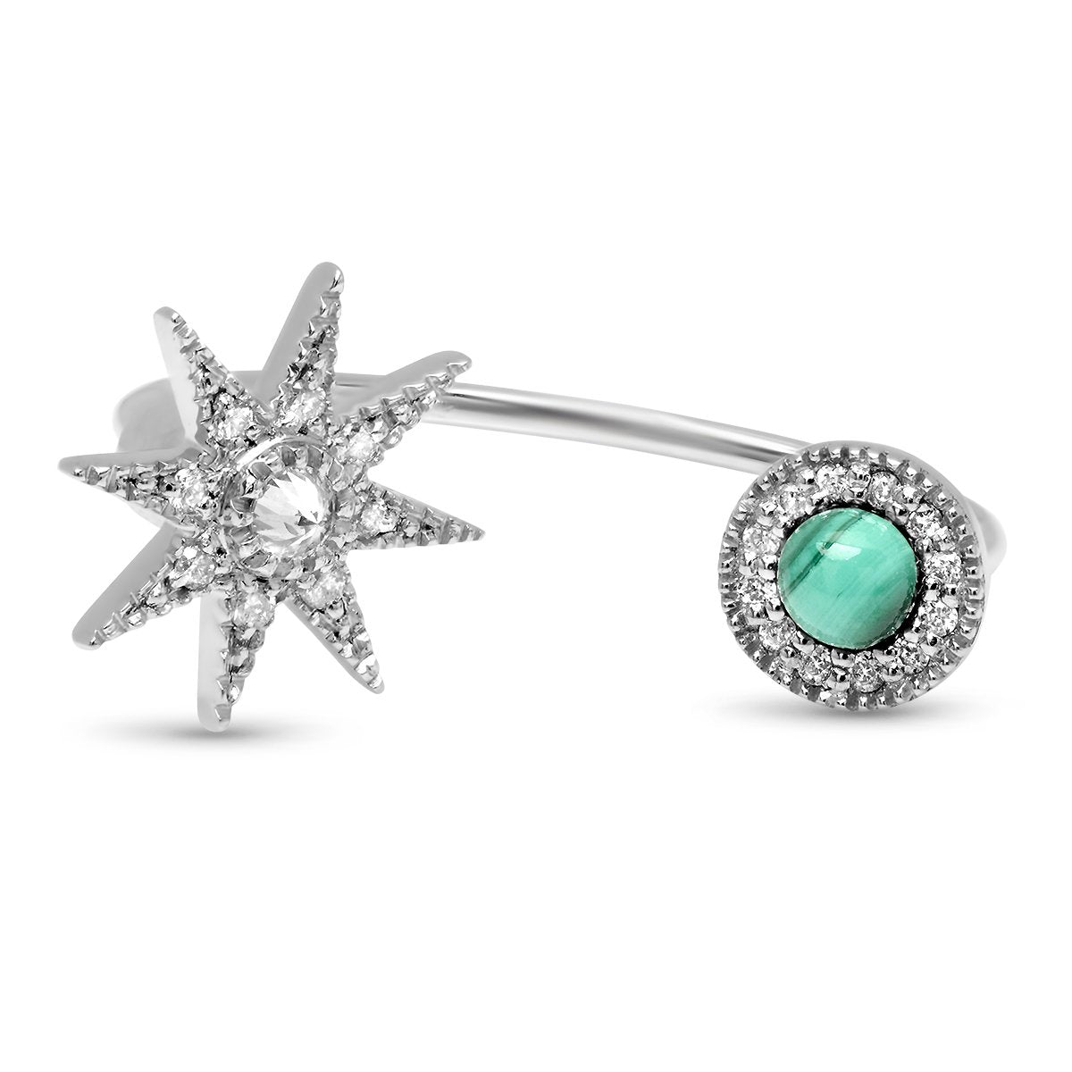 Halley Three-Color Stud Earrings in 18K Gold — Colette Jewelry