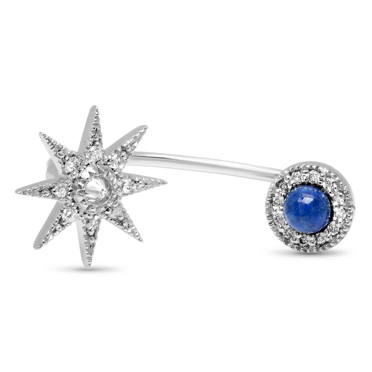 Halley Three-Color Stud Earrings in 18K Gold with diamond — Colette Jewelry