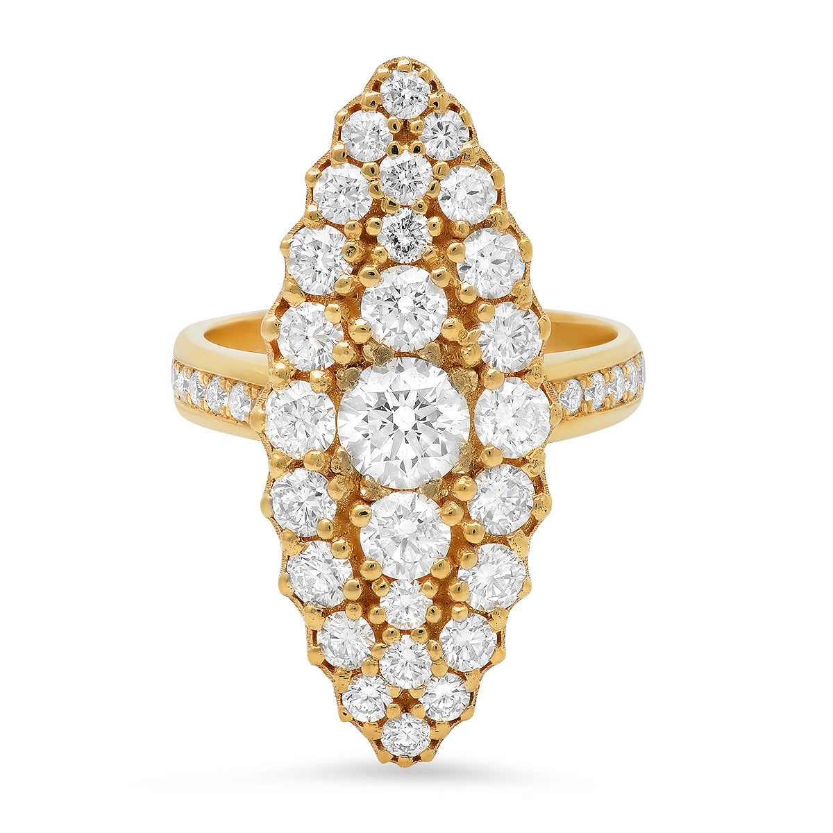 Jeanne D'Arc Marquise Ring | 18K Yellow Gold & Diamonds | Colette Jewelry