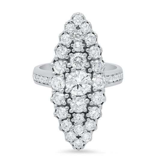 Jeanne D'Arc Marquise Ring in 18K White Gold & Diamonds | Colette Jewelry