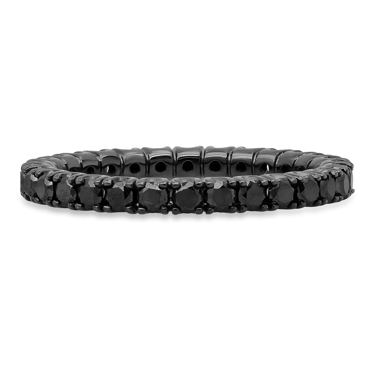 Black Diamond Eternity Ring in 18K Gold | Colette Jewelry