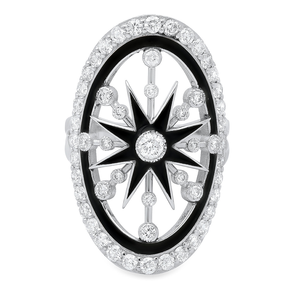 Danvou L'Émail Ring — 18K White Gold & Diamonds | Colette Jewelry