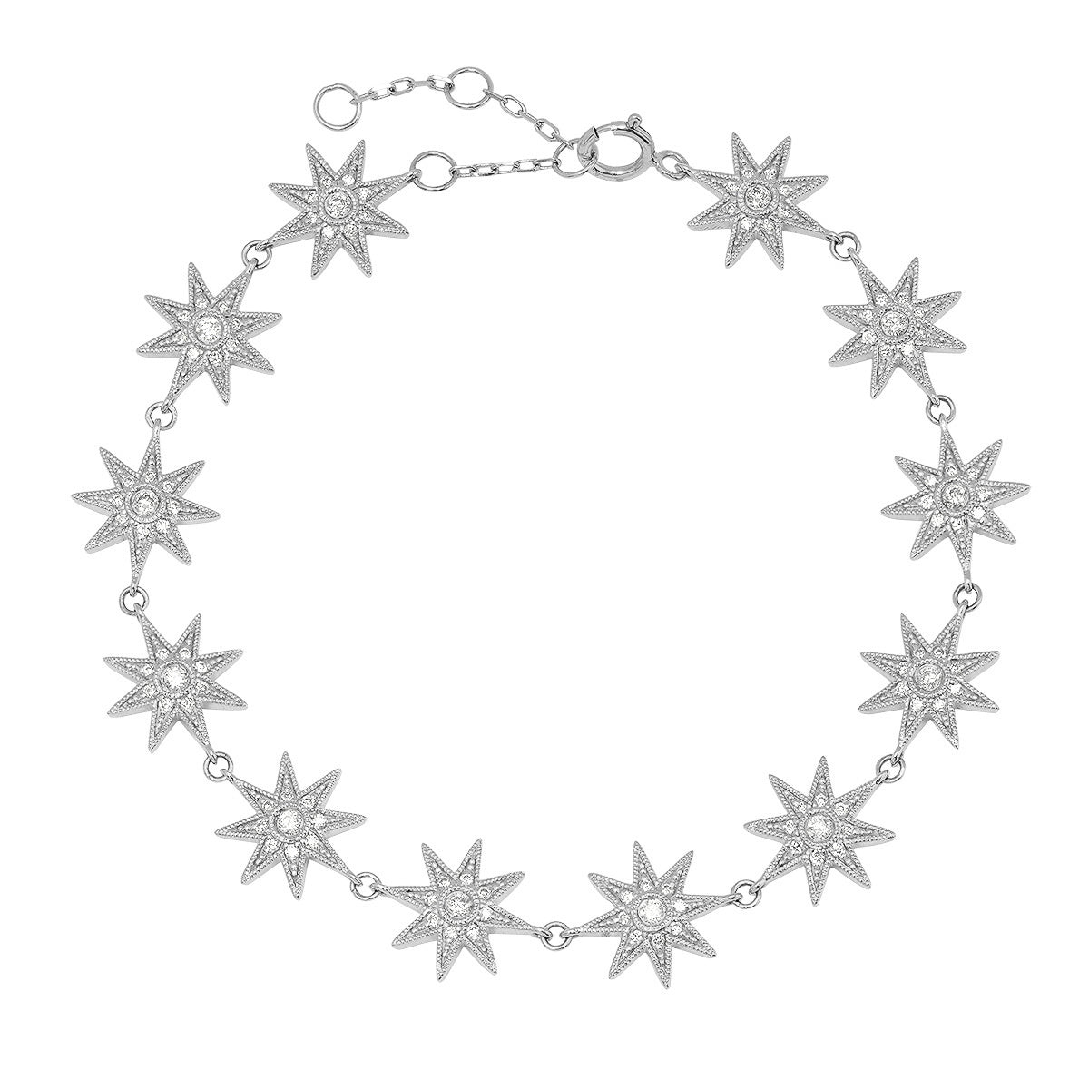 Soft Glow Star Bracelet Three Colors | 18K Gold Diamond & Sapphire | Twinkle Galaxia | Colette Jewelry