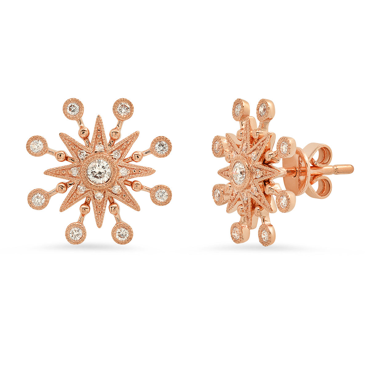 Star Studs 18K Gold & Diamond Earrings — Twinkle Galaxia | Colette Jewelry
