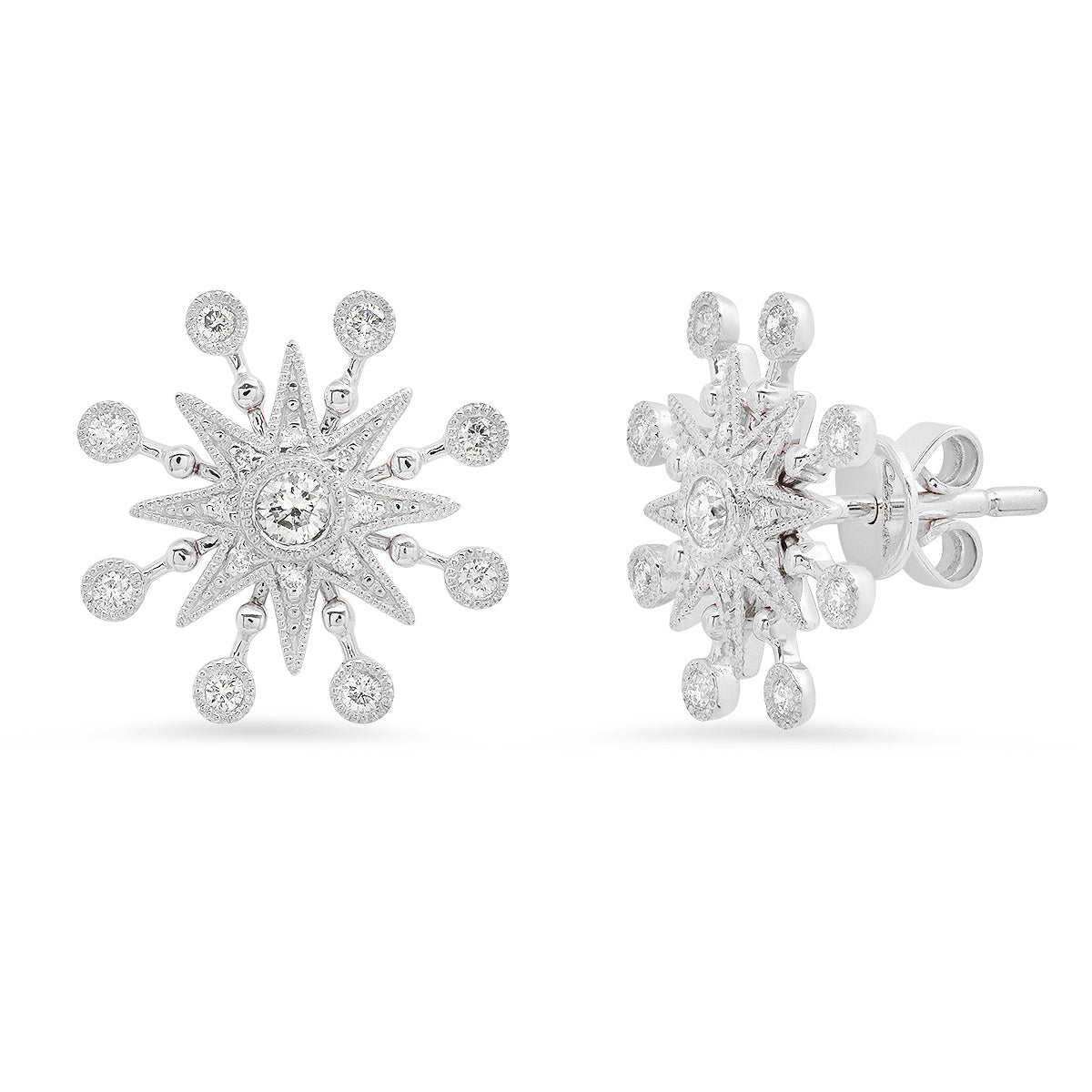Star Studs 18K Gold & Diamond Earrings — Twinkle Galaxia | Colette Jewelry