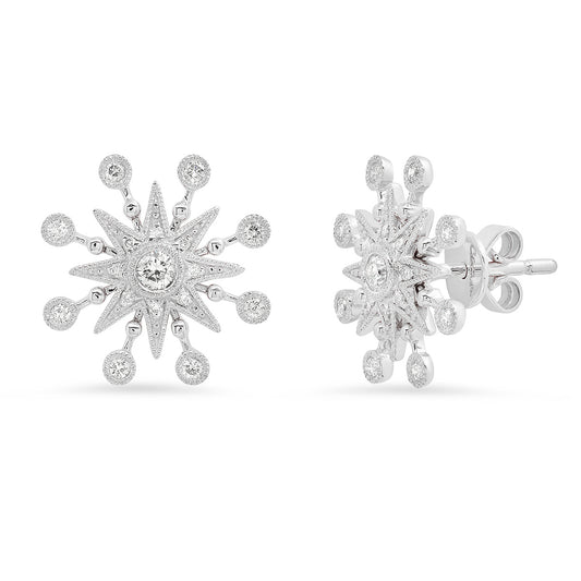 Star Studs 18K Gold & Diamond Earrings — Twinkle Galaxia | Colette Jewelry