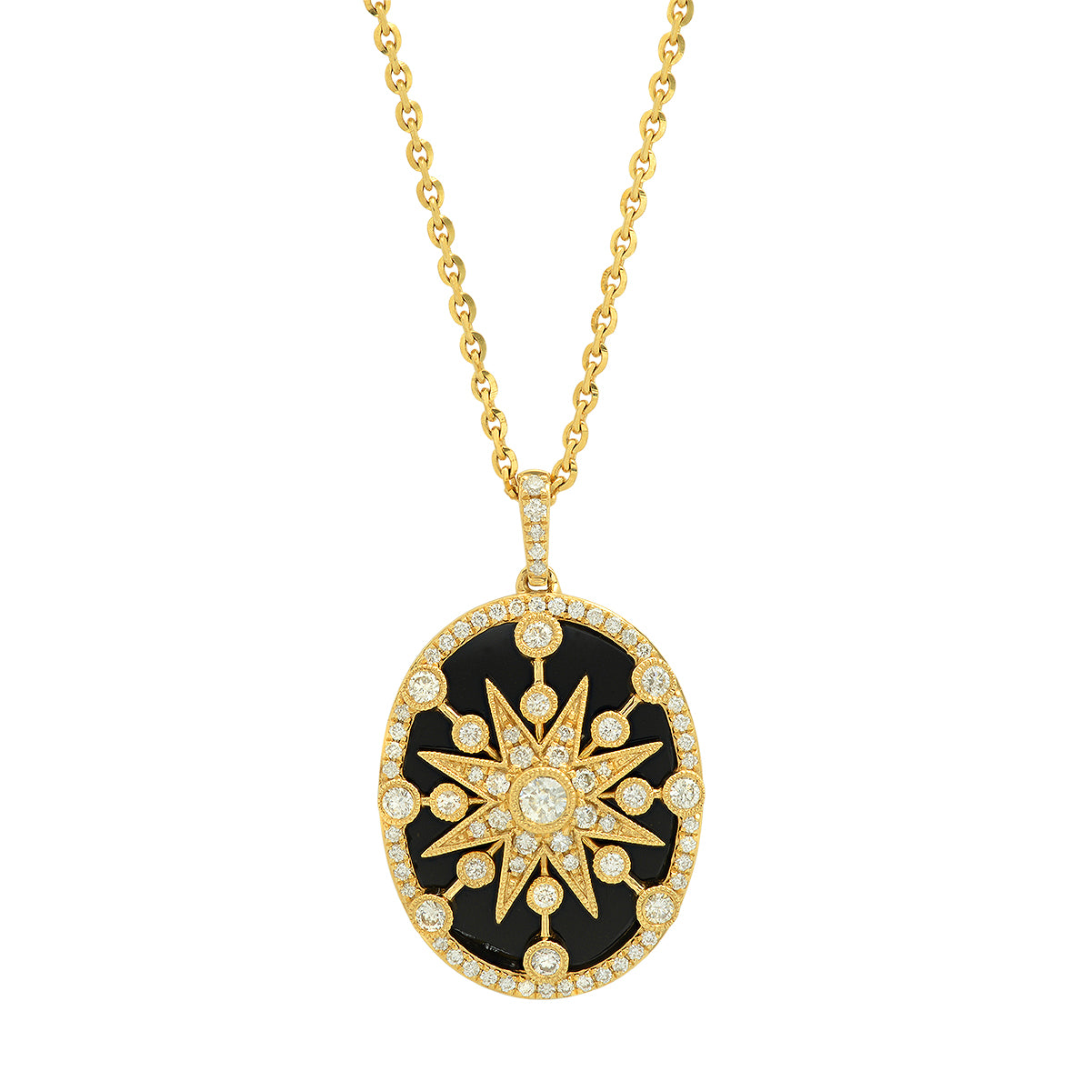 Cage Star Pendant in Hardstone & 18K Gold – Twinkle Galaxia | Colette Jewelry