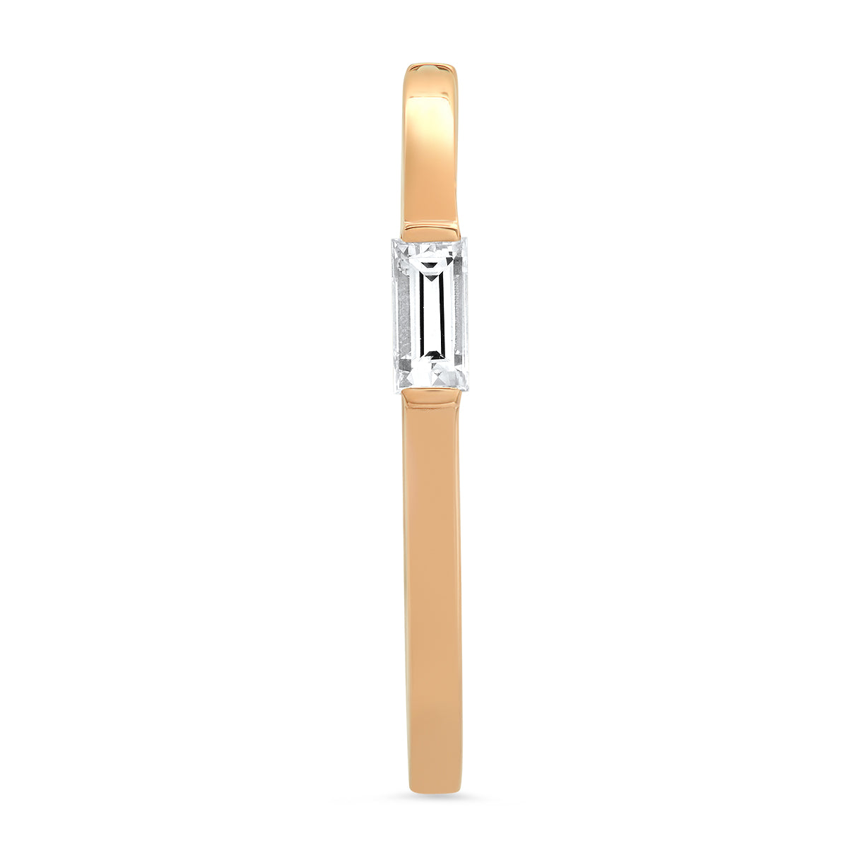 Large Maasai Hoop Earrings with Baguette White Diamonds in 18K gold — Colette Jewelry