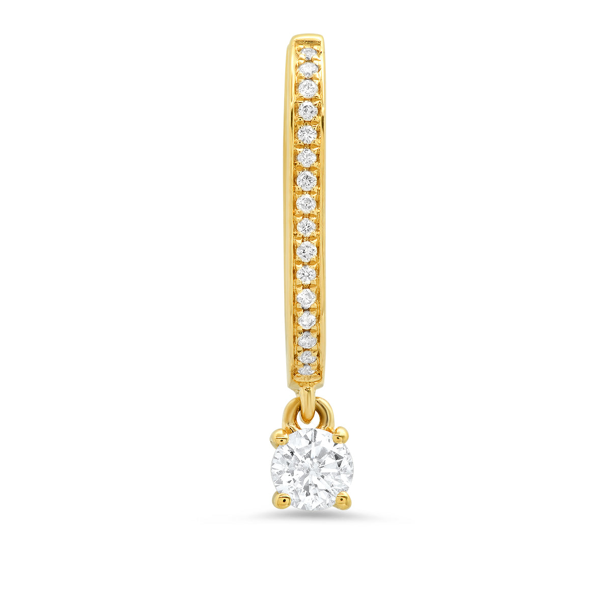 Medium Maasai Hoop with Round Cut White Diamond Pavé Drop – Four Colors — Colette Jewelry
