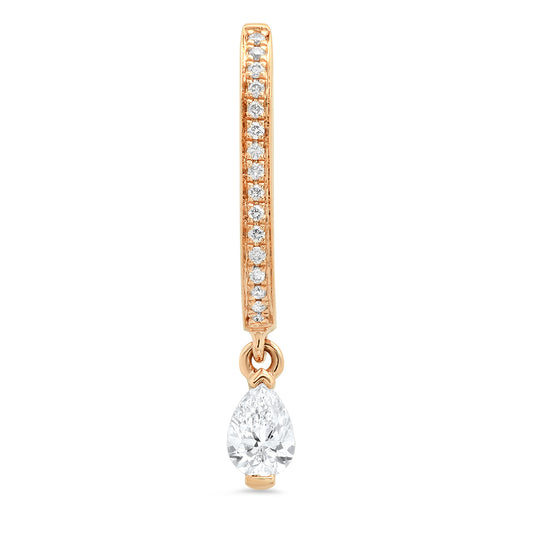Medium Maasai Hoop with Tear Drop White Diamond Pavé – Four Colors in 18K gold — Colette Jewelry