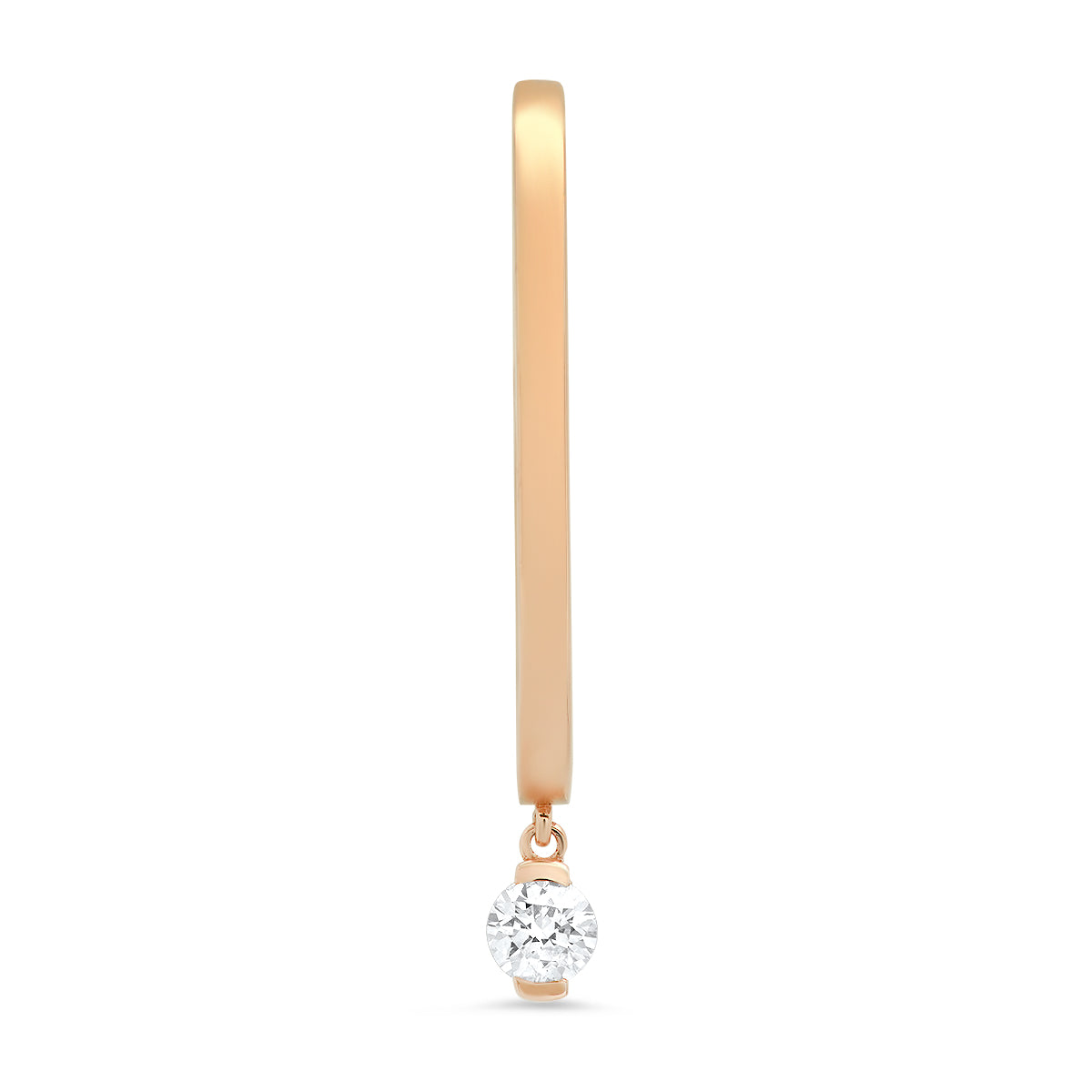 Large Maasai Hoop with Round Drop White Diamond Earrings in 18K gold — Colette Jewelry