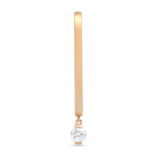 Large Maasai Hoop with Round Drop White Diamond Earrings in 18K gold — Colette Jewelry