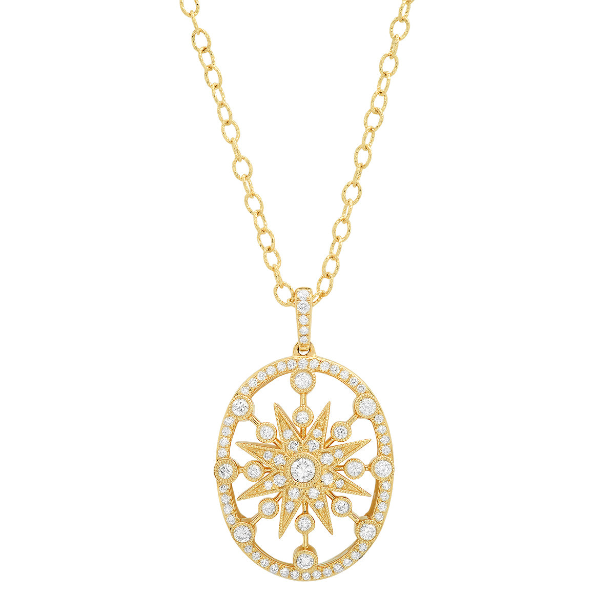 Cage Star Pendant in Hardstone & 18K Gold – Twinkle Galaxia | Colette Jewelry