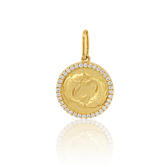 Zodiac Charm 18K Gold Celestial Pendant | Colette Jewelry