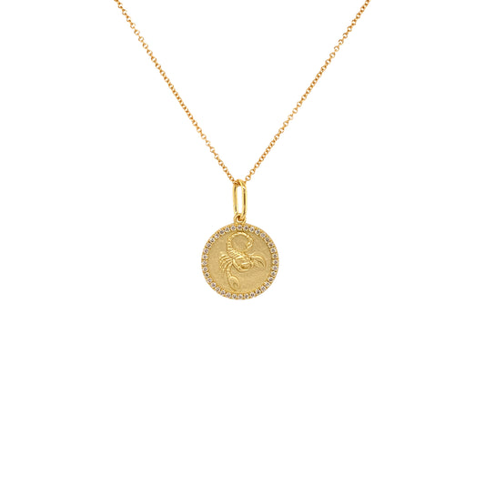 Scorpio Zodiac Pendant | 18K Gold Diamond Necklace | Colette Jewelry