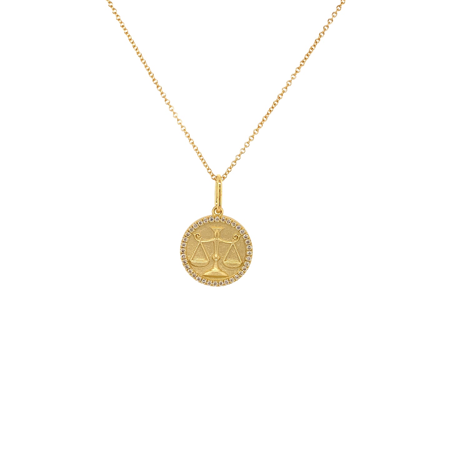 Libra Zodiac Pendant in 18K Gold | Colette Jewelry