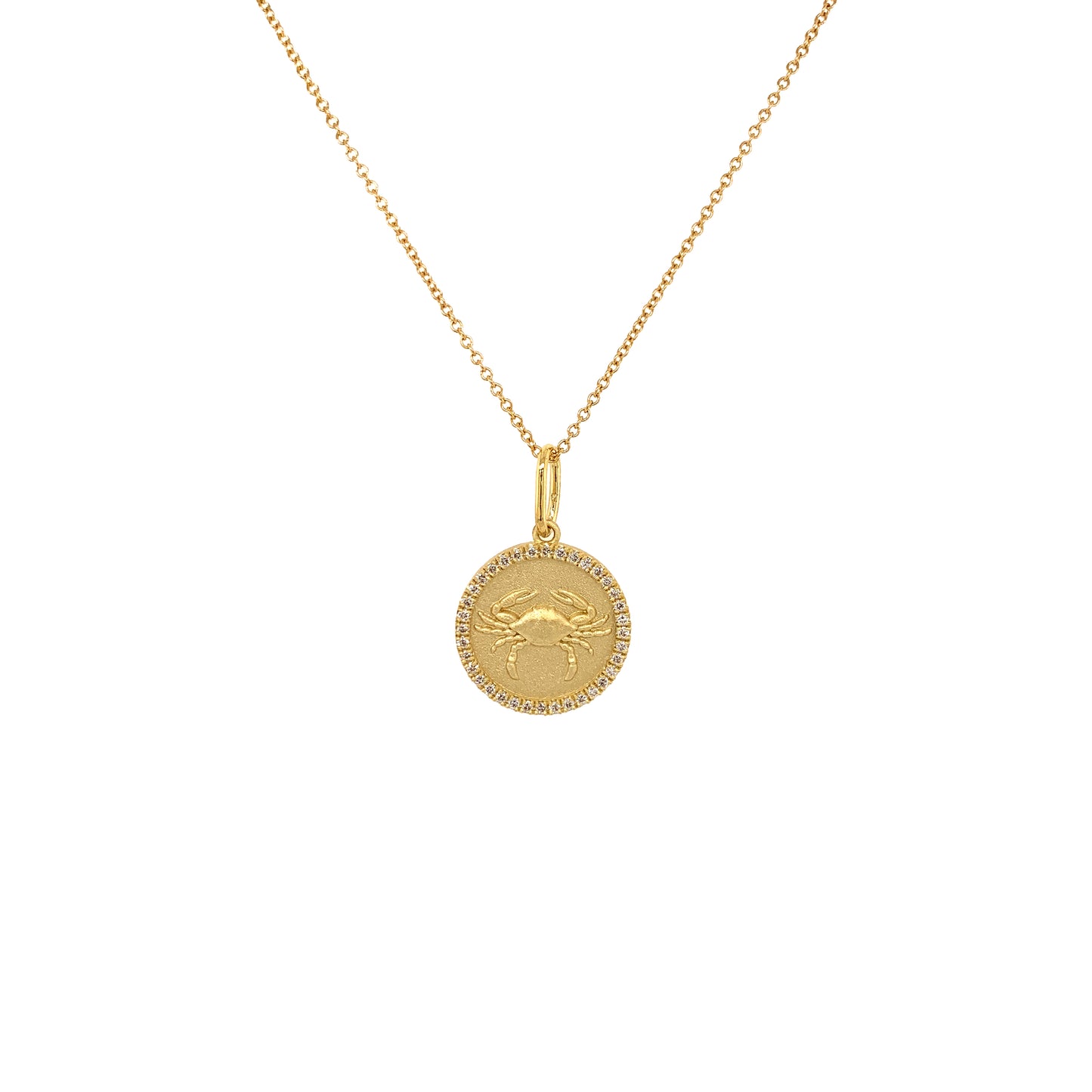 Cancer Zodiac Pendant | 18K Gold Diamond Necklace | Colette Jewelry