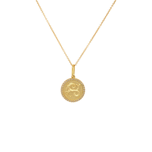 Capricorn Zodiac Pendant in 18K Gold | Colette Jewelry