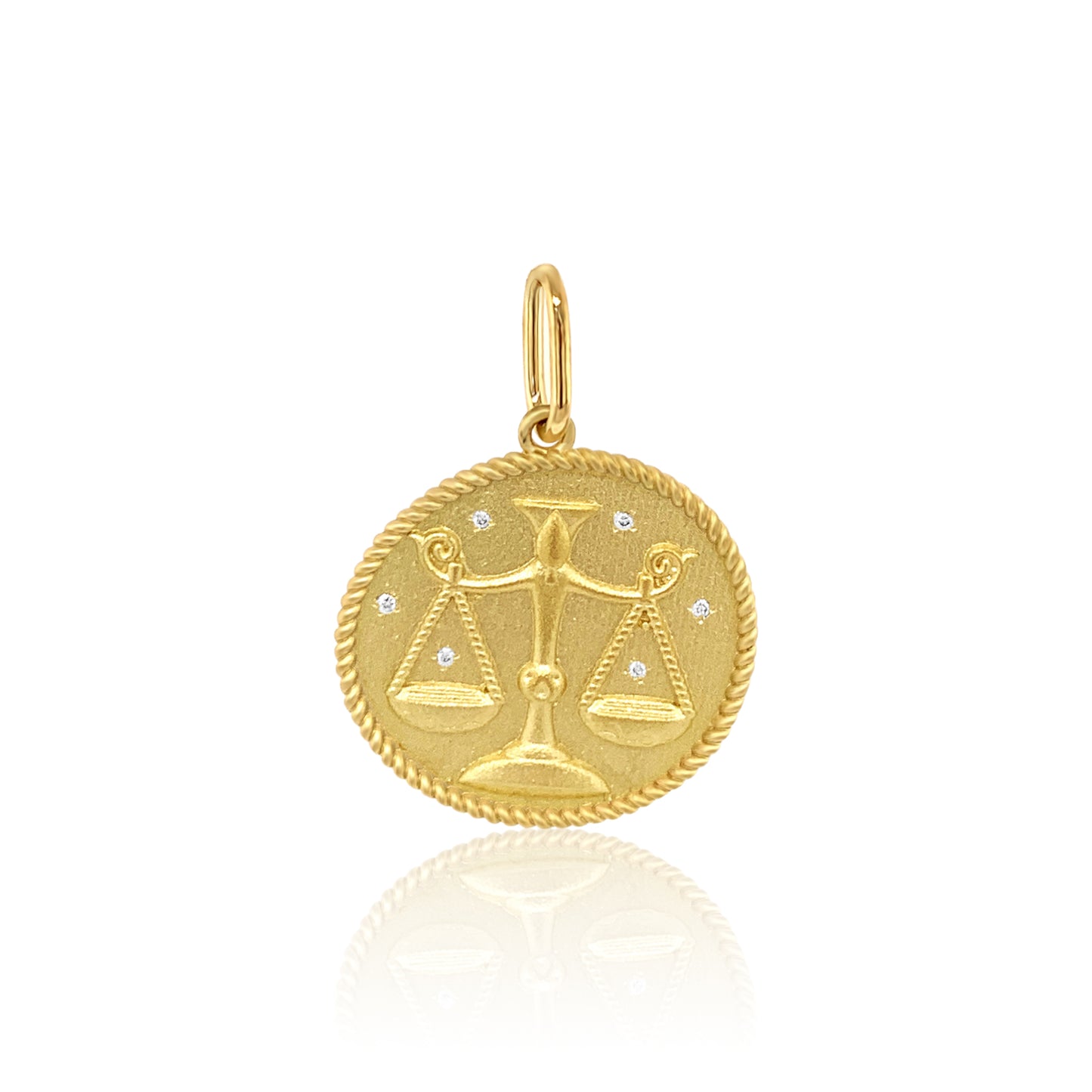 Double Sided Zodiac Charm 18K Gold | Colette Jewelry
