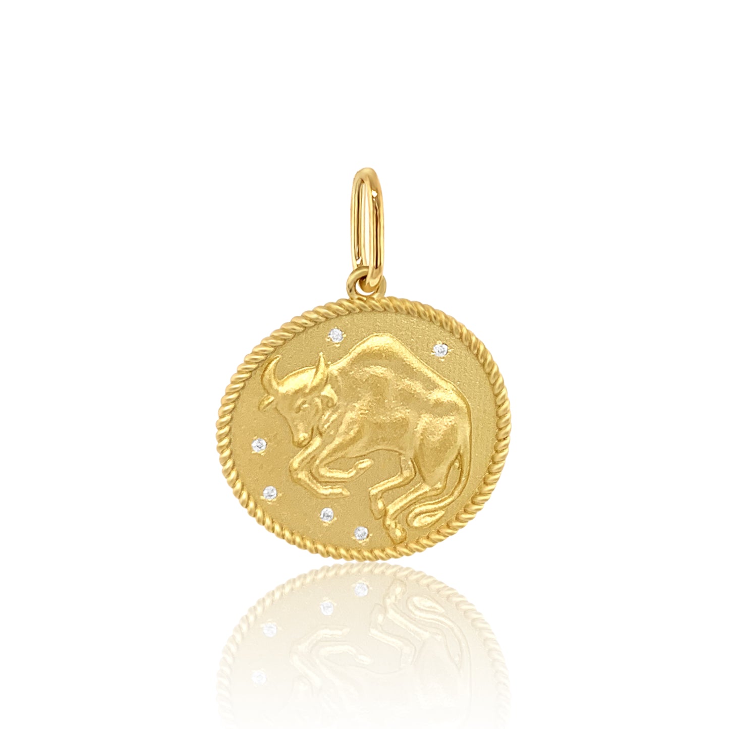 Double Sided Zodiac Charm 18K Gold | Colette Jewelry