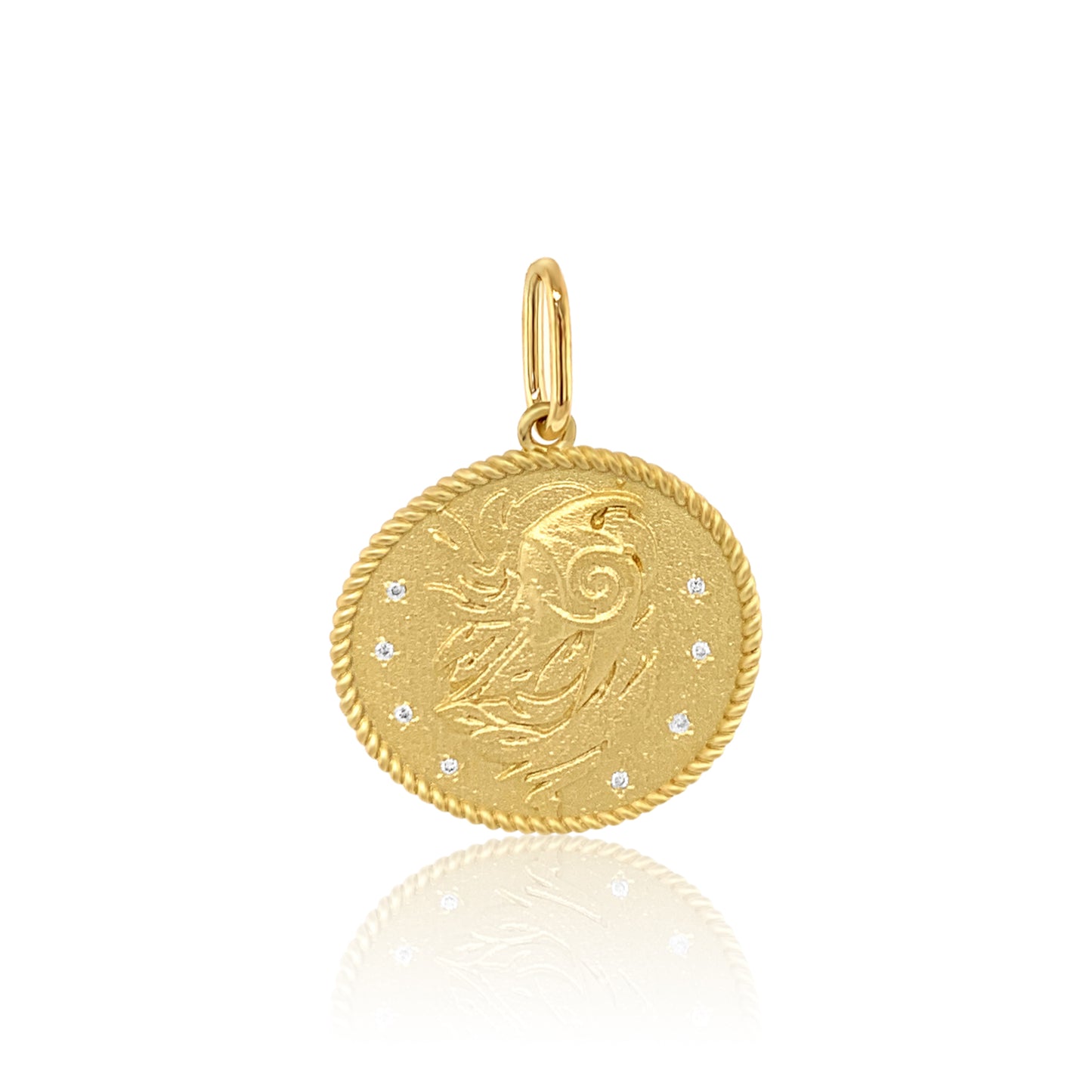 Double Sided Zodiac Charm 18K Gold Colette Jewelry