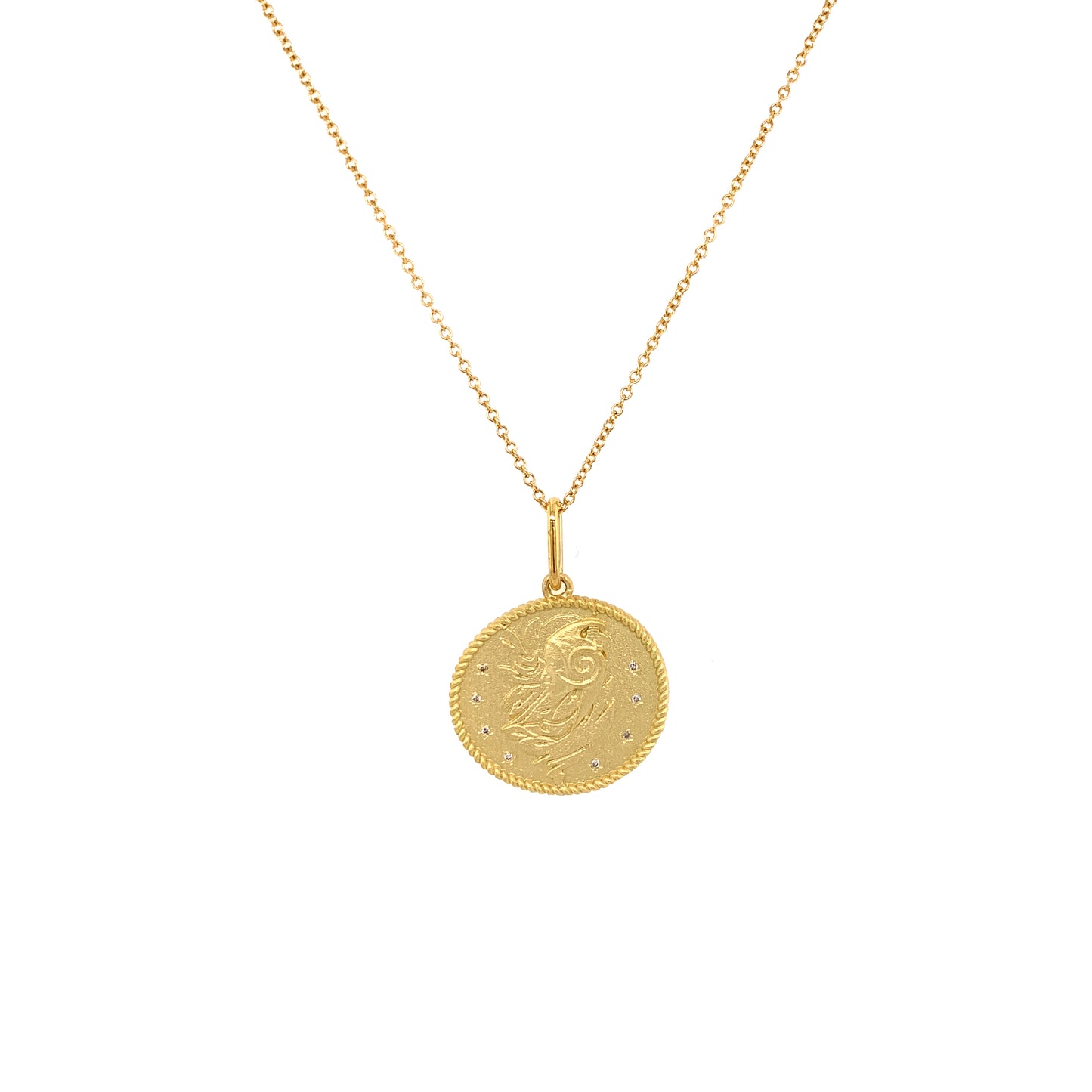 Virgo Zodiac Double-Sided Pendant Necklace | Colette Jewelry