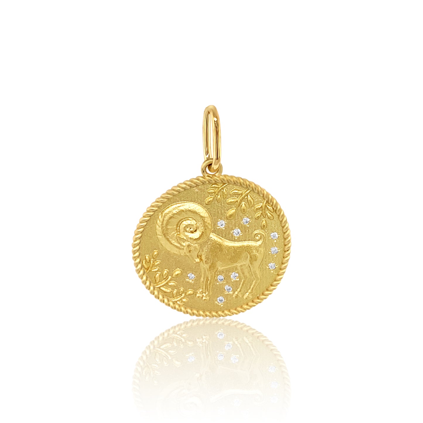 Double Sided Zodiac Charm 18K Gold | Colette Jewelry