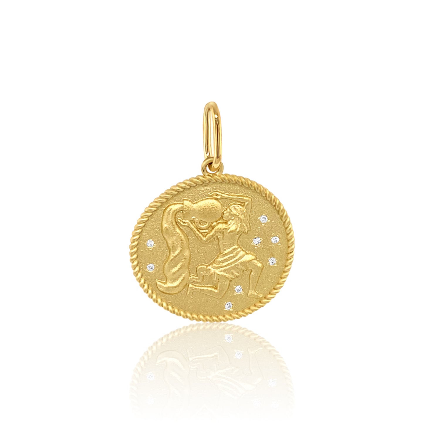 Double Sided Zodiac Charm 18K Gold | Colette Jewelry