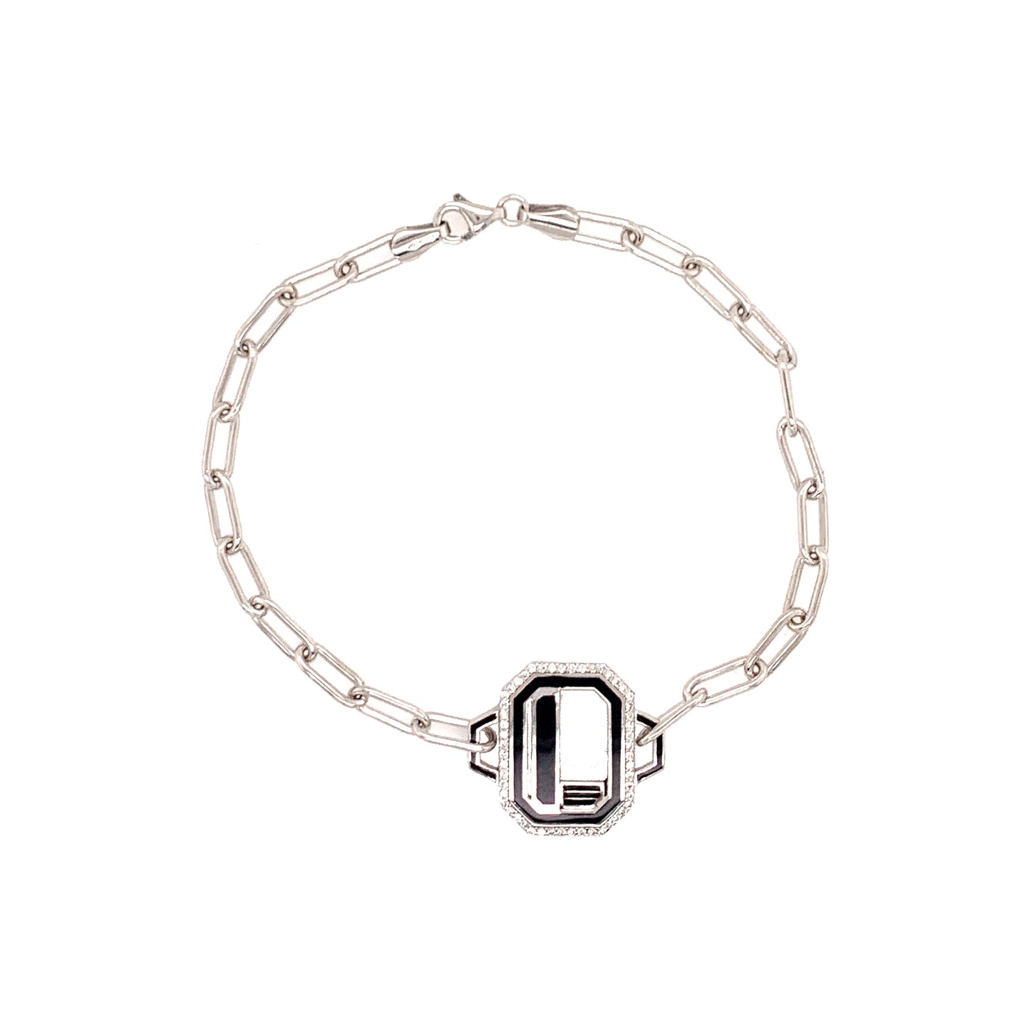 Gatsby Initial Bracelet in 18K Gold – Fifteen Colors | Colette Jewelry