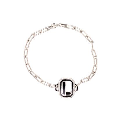 Gatsby Initial Bracelet in 18K Gold – Fifteen Colors — Colette Jewelry