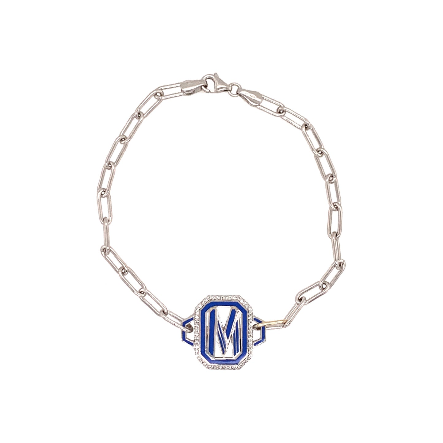 Gatsby Initial Bracelet in 18K Gold – Fifteen Colors | Colette Jewelry