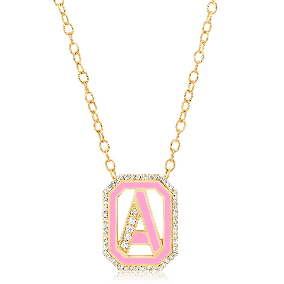 Gatsby Initial Necklace in 18K Gold – 15 Colors | Colette Jewelry