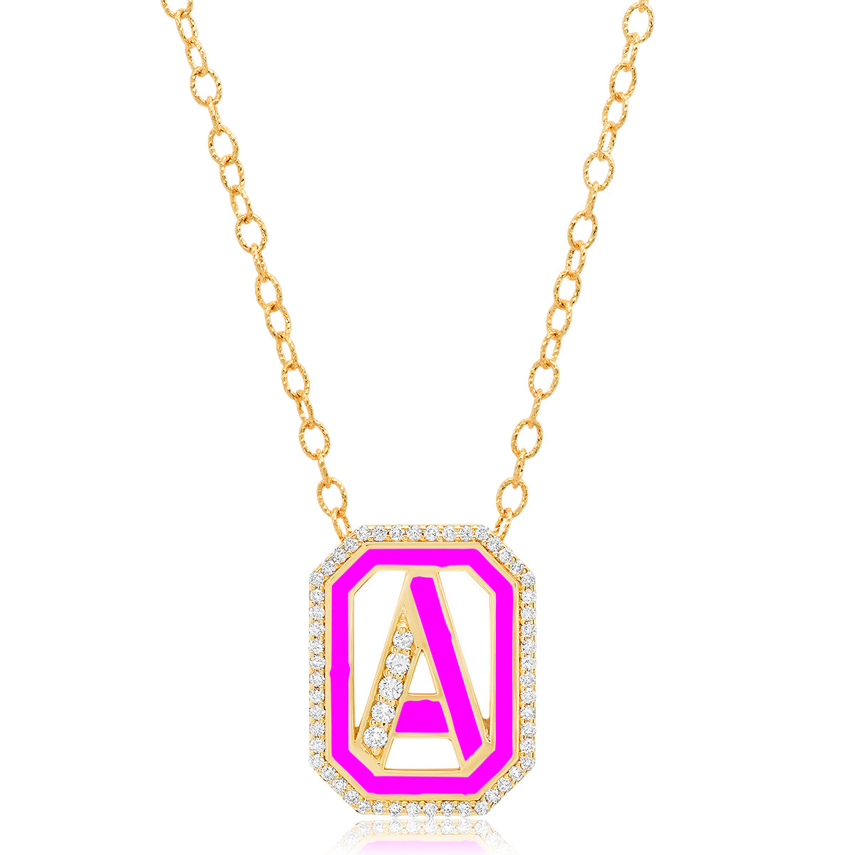 Gatsby Initial Necklace in 18K Gold – 15 Colors | Colette Jewelry
