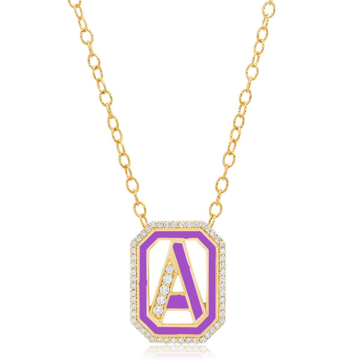 Gatsby Initial Necklace in 18K Gold – 15 Colors | Colette Jewelry