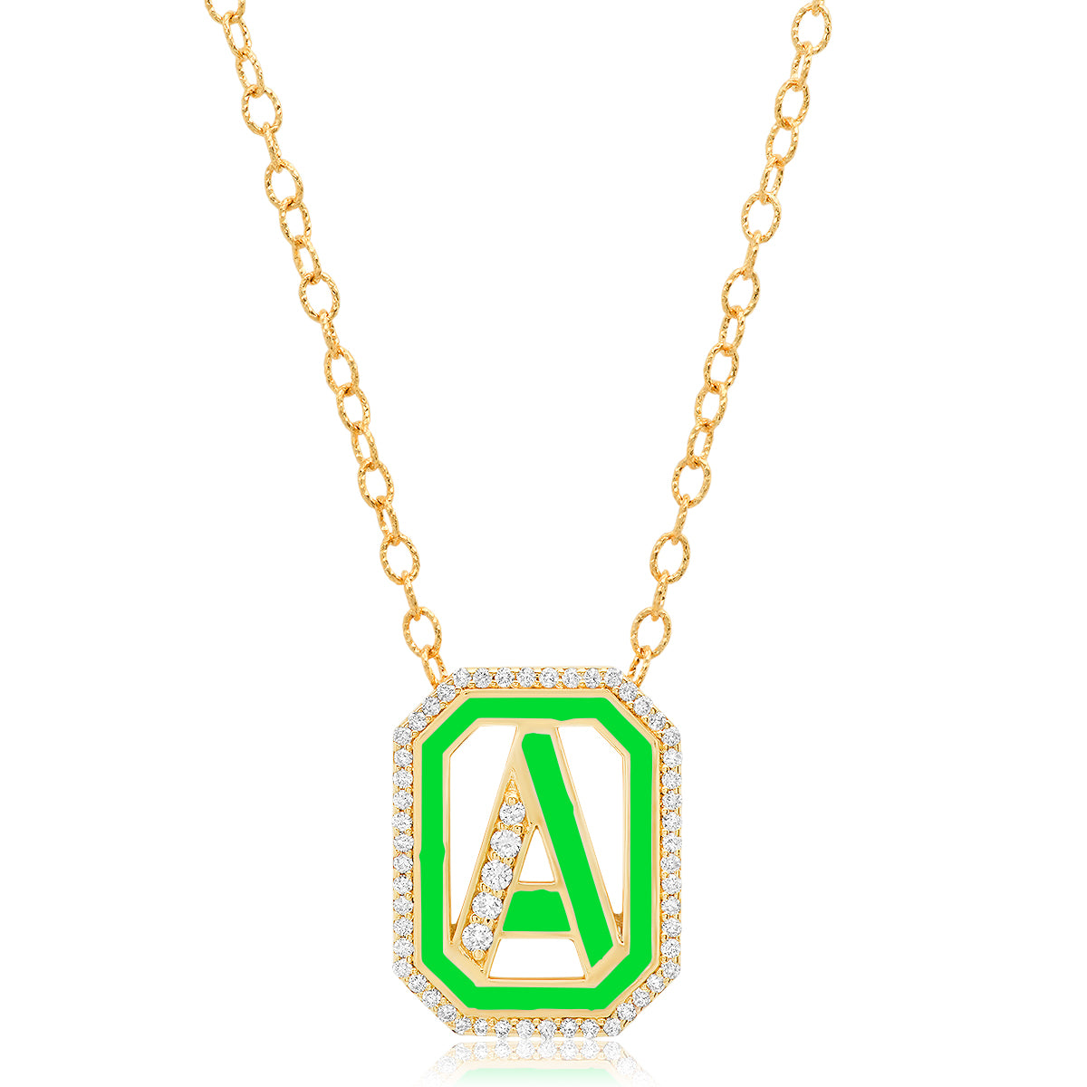 Gatsby Initial Necklace in 18K Gold – 15 Colors | Colette Jewelry