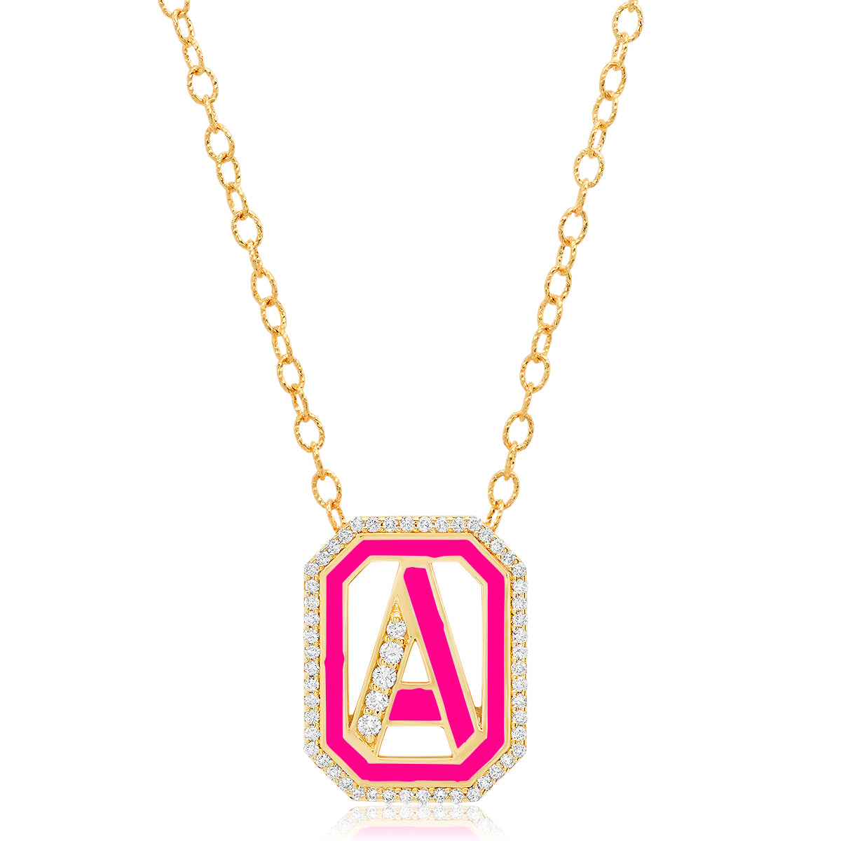 Gatsby Initial Necklace in 18K Gold – 15 Colors | Colette Jewelry